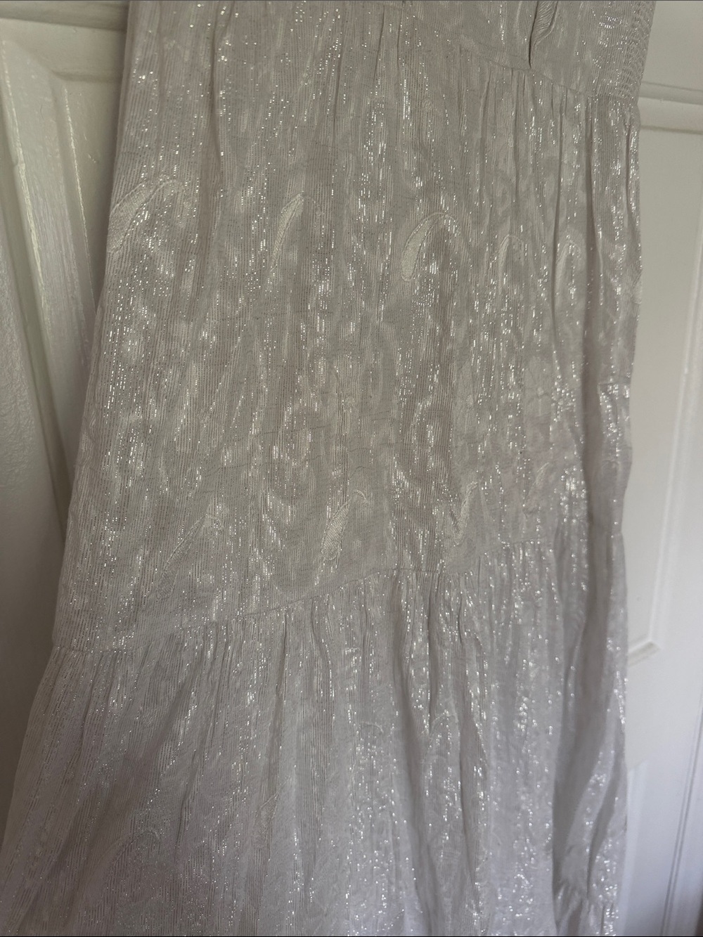 Roller Rabbit White Ruffled V-Neck Midi Dress - Picture 8 of 8